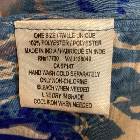 Blue Lightweight Scarf/Cover Up - Picture 4 of 4